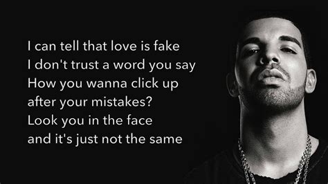 drake fake watch lyric|drake song fake love.